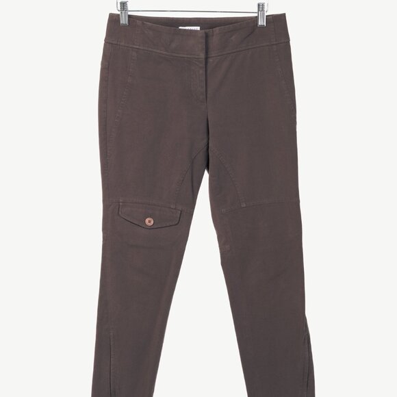 Brunello Cucinelli Brown Cotton-Twill Equestrian Trousers - Picture 1 of 11